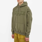 Awake NY Men's Military Embroidered Logo Hoody in Olive