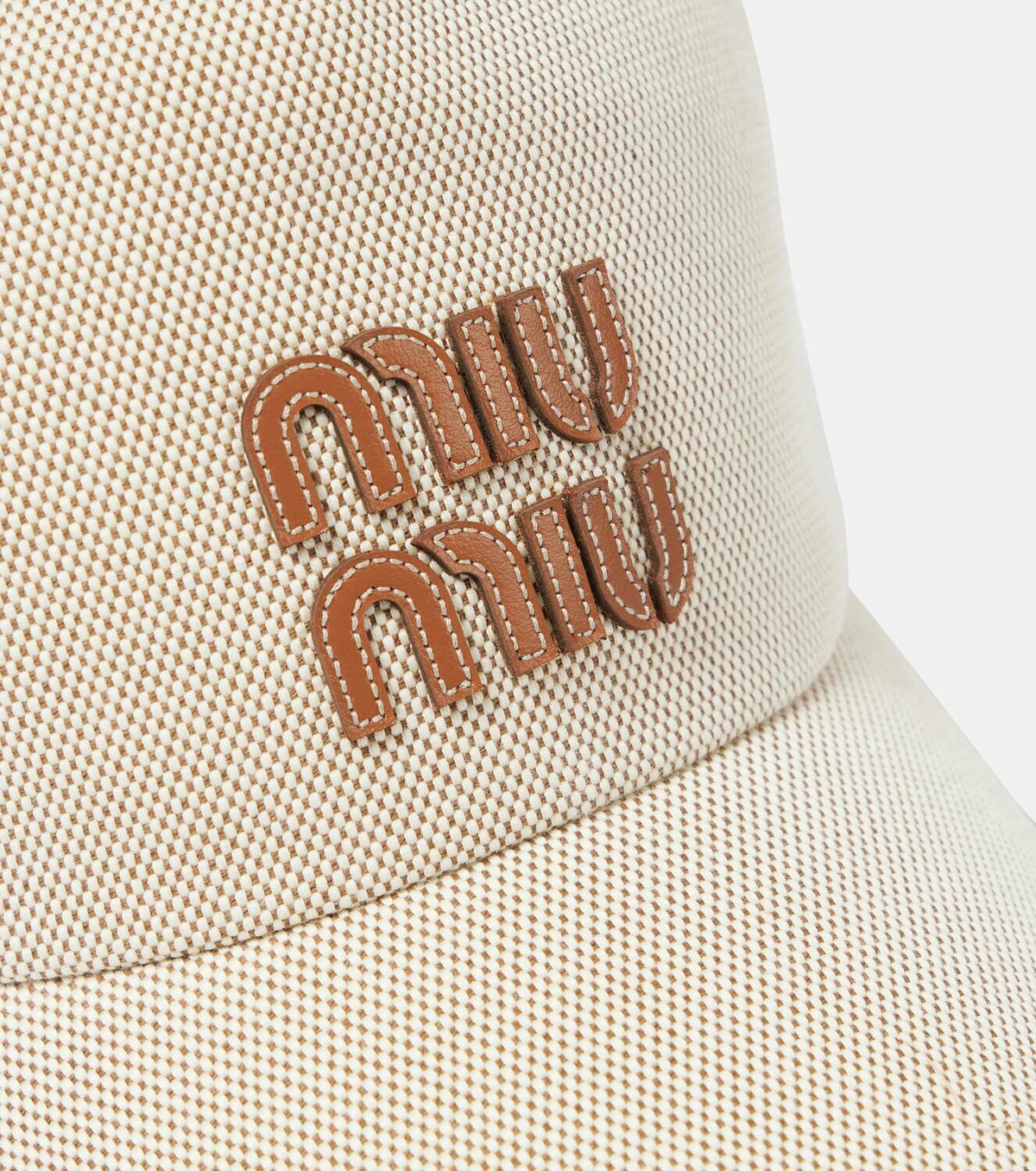 Miu Miu Logo canvas baseball cap Miu Miu