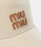 Miu Miu Logo canvas baseball cap