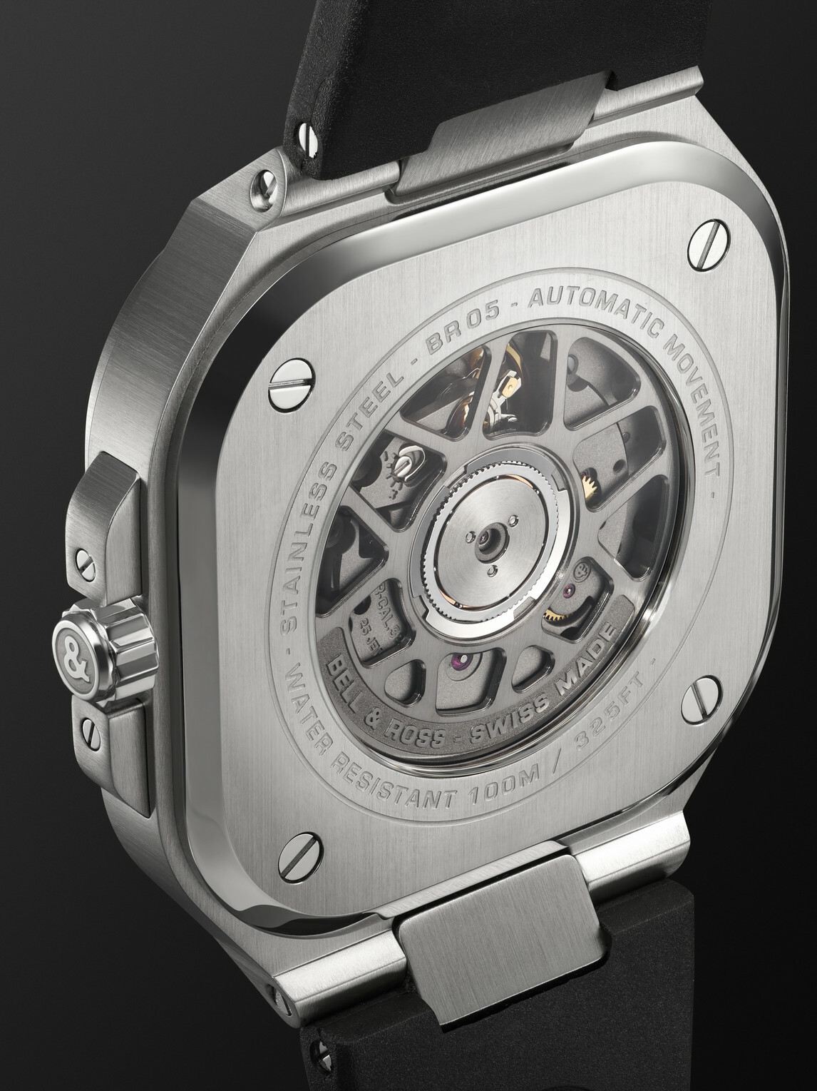 Bell & Ross - BR 05 Automatic GMT 41mm Stainless Steel and Rubber Watch, Ref. No. BR05G-SI-ST/SRB BU23NOV