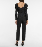 Ulla Johnson Mirelle ruched satin halterneck top