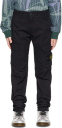 Stone Island Junior Kids Black Patch Cargo Pants