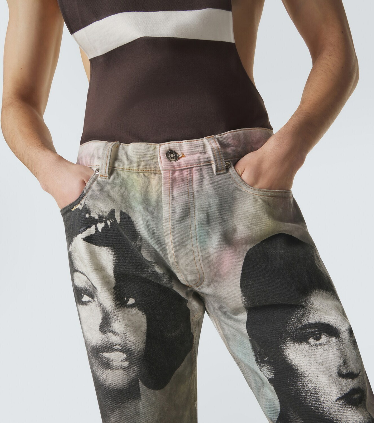 Versace Printed straight jeans