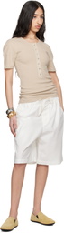 Meta Campania Collective White Ed Drawstring Shorts