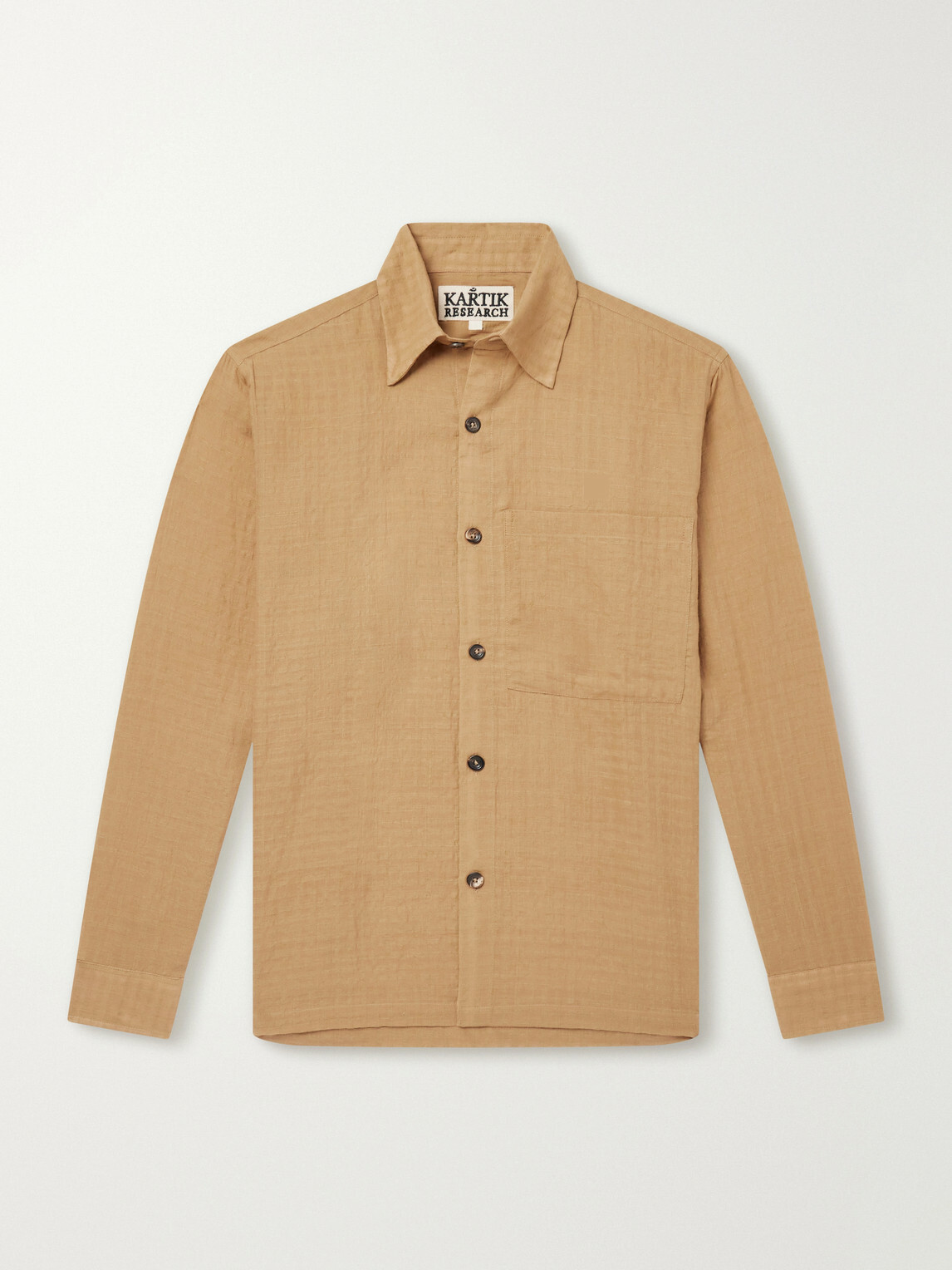 Kartik Research - Checked Cotton Shirt - Neutrals