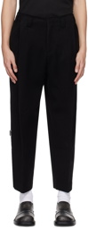 ADER error Black Raw Edge Trousers