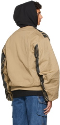 Feng Chen Wang Khaki Hand Painted Padded Oversized MA-1 Jacket