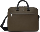 BOSS Brown Faux-Leather Briefcase