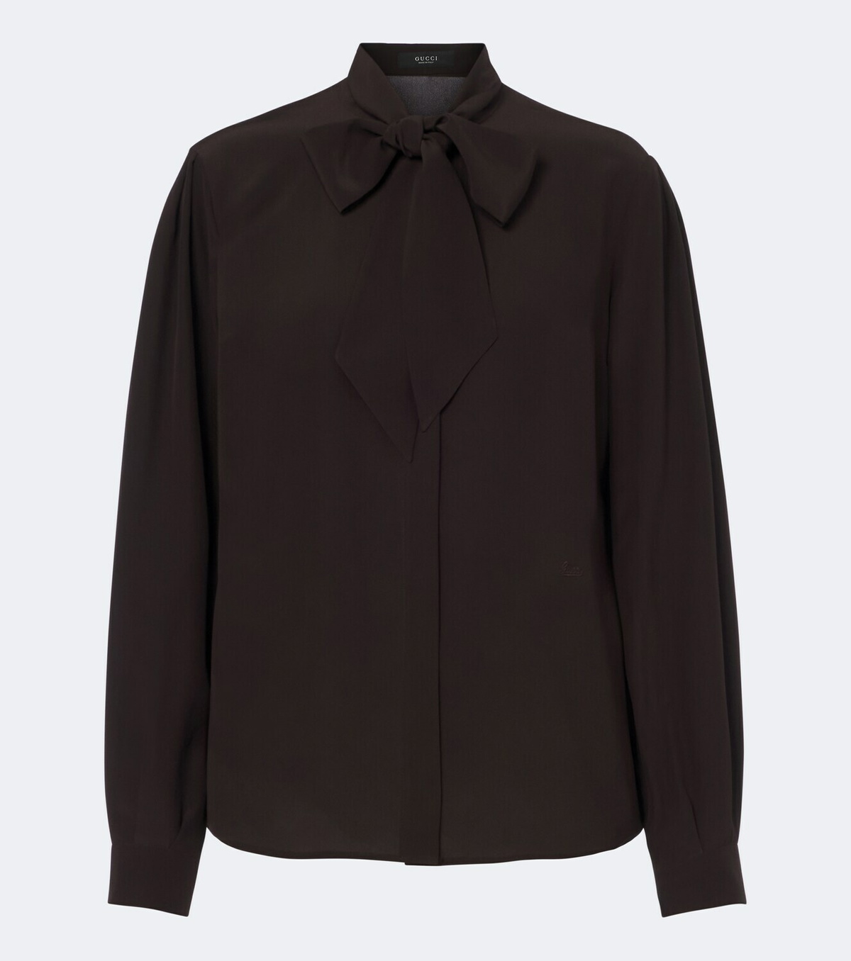 Gucci Tie-neck silk shirt