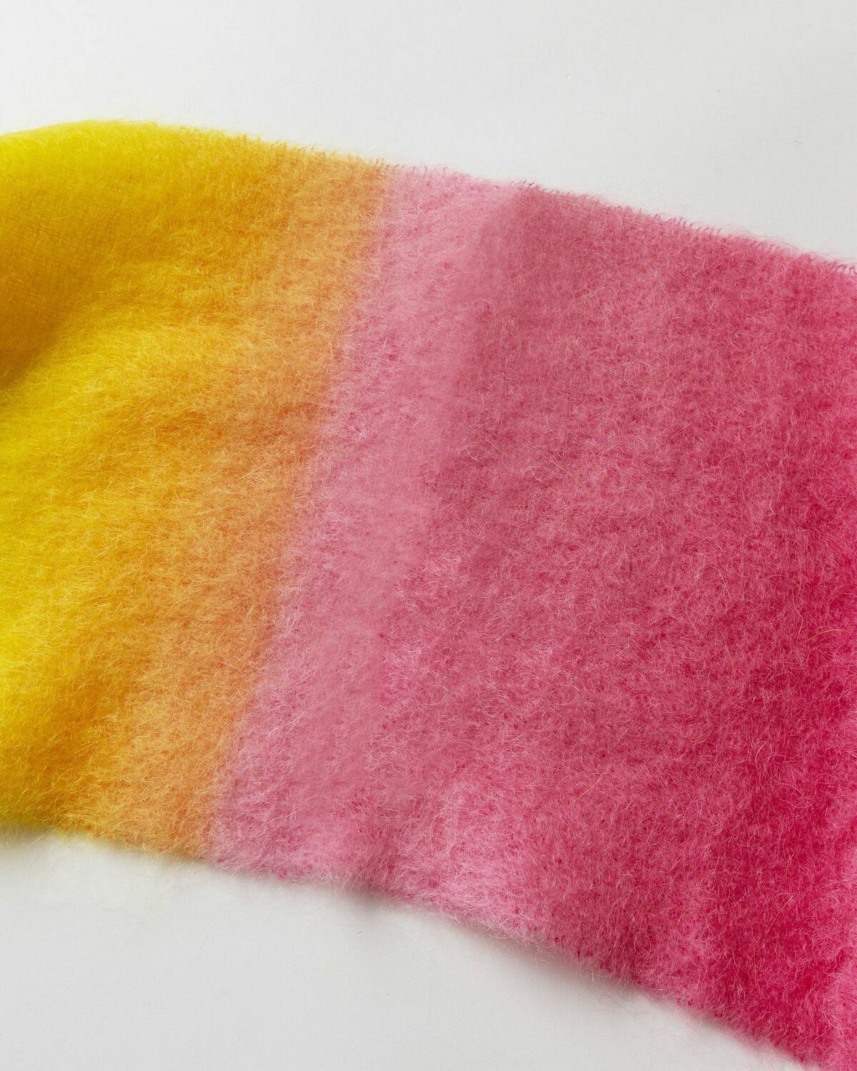 Ganni Mohair Gradient Fringed Scarf Multi Scarves GANNI