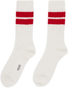 ZEGNA x The Elder Statesman White Stripe Socks