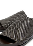 A.emery Luca Woven Leather Sliders Brown