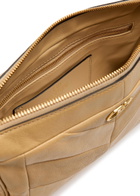 Valentino Garavani Vlogo Panelled Leather Shoulder bag - Gold - One Size