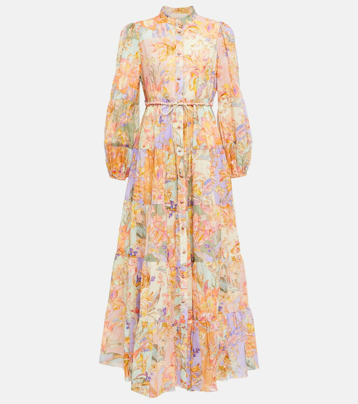 knee length dresses for ladies Zimmermann Tuck Midi Shirt Dress, Cream Chain, Size 2