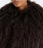 De La Vali Vespera suede-trimmed shearling jacket
