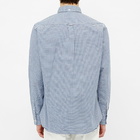 Beams Plus Men's Button Down Oxford Gingham Shirt in Blue