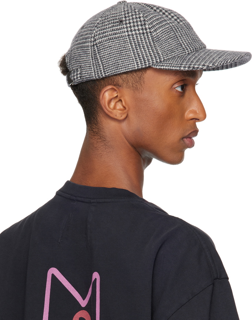 Rhude Black & White Wrap Logo 6-Panel Cap Rhude