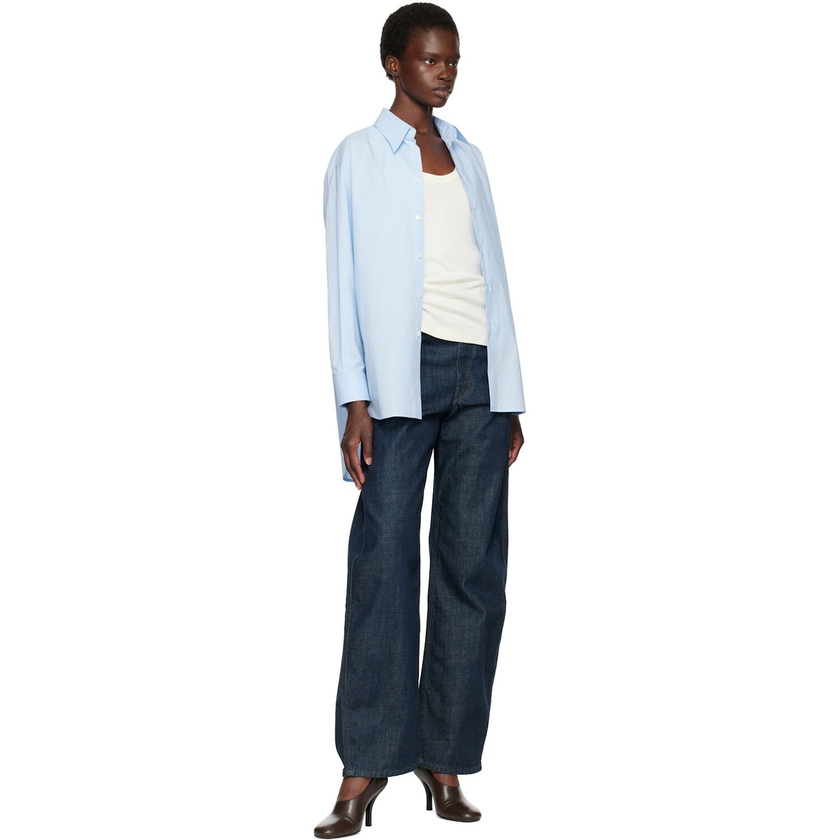 MM6 Maison Margiela Blue Poplin Shirt