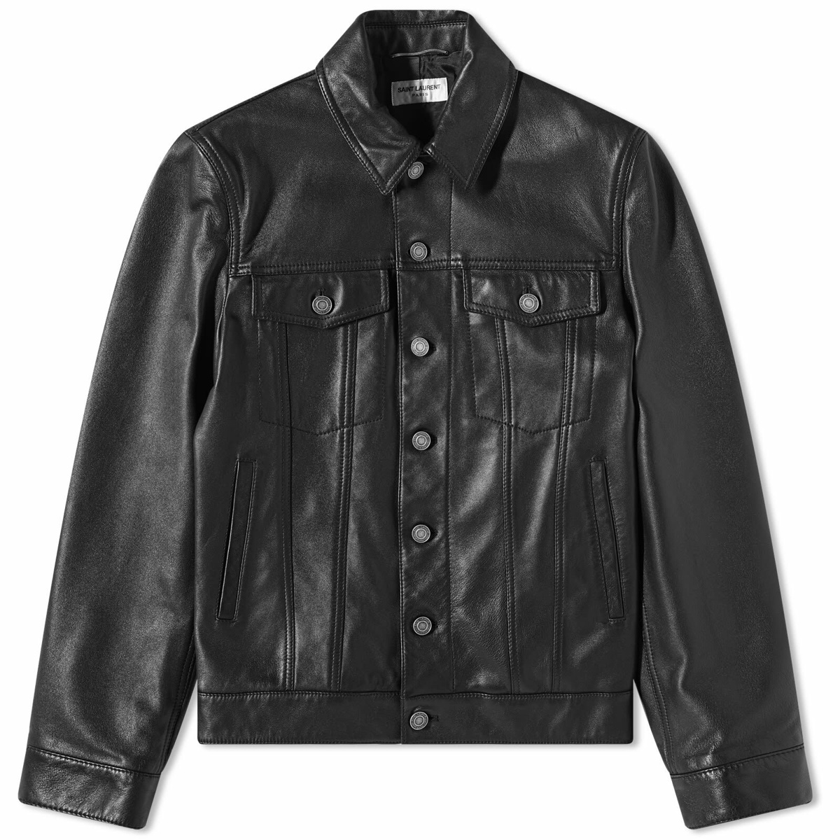 Saint Laurent Men's Classic Leather Western Jacket in Black Saint Laurent