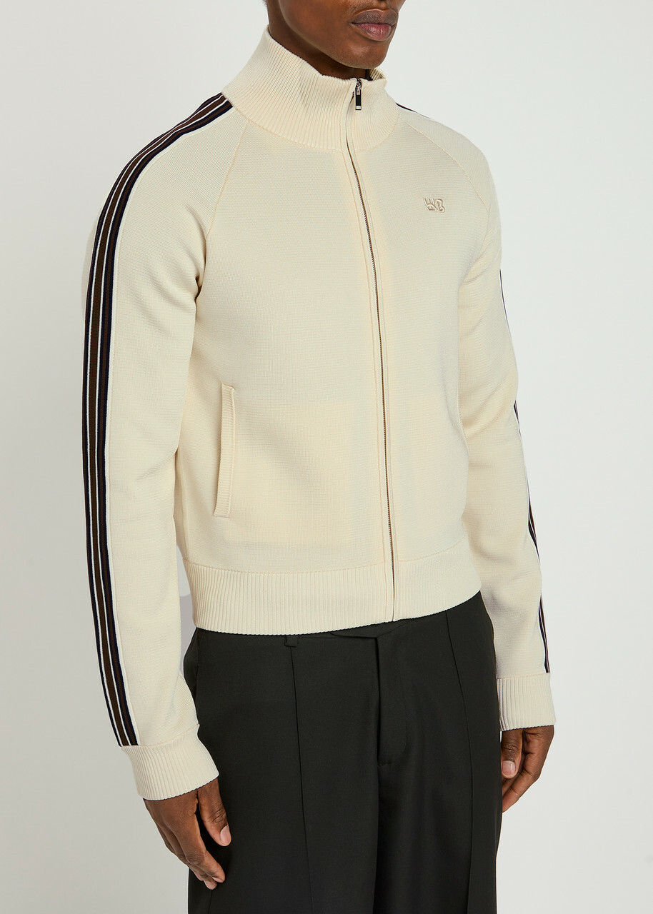 Wales Bonner Fine-knit Track Jacket Cream