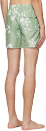 Bather Green Coastal Floral Swim Shorts