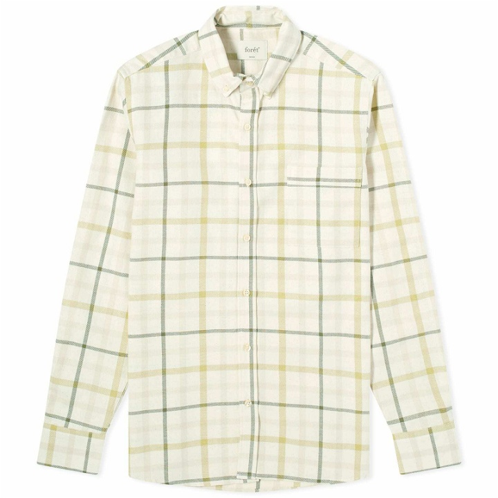 Photo: Foret Men's Grip Check Shirt in Cloud Check