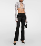 Roberta Einer Tie-front printed cropped cardigan