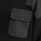 Balenciaga Men's Cotton Military Sweater in Black