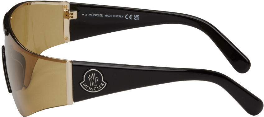 Moncler Black and Gold Sunglasses Amazon.com: Moncler Ombrate Sunglasses ML0247 01E Black/Gold  main image 4