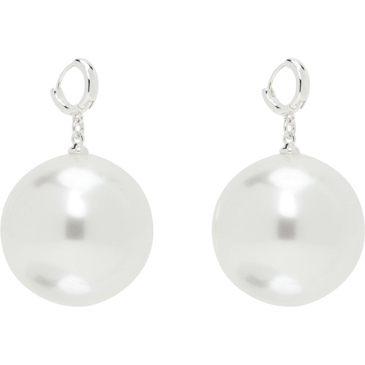 Sandy Liang Bubblegum Faux-Pearl Earrings