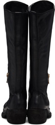 Guidi Black Soft Horse Black Side Zip Hi Boots