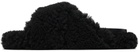 Marni Black Shearling Fussbett Slides