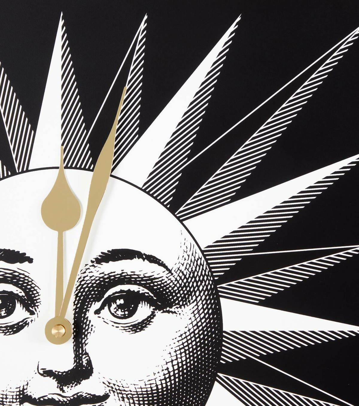 Fornasetti Grande Sole metal wall clock