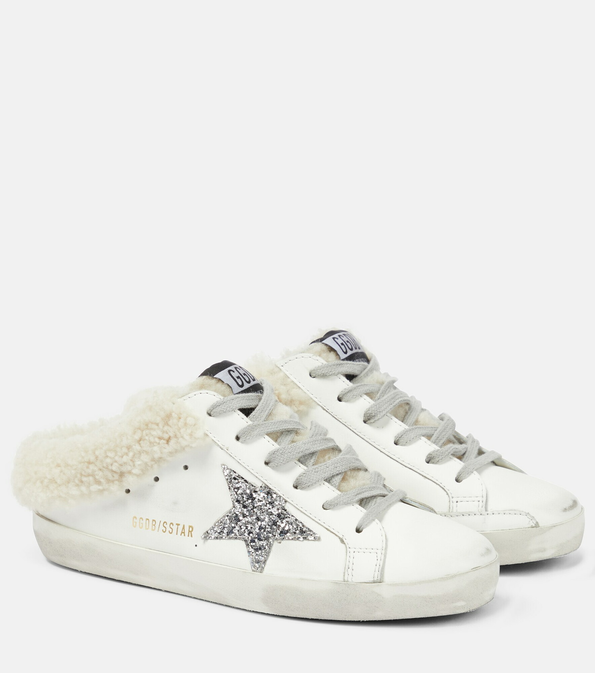 Golden Goose GWF00102F00256910914SUPERSTARLEATHER 関税送料込 Golden Goose - Super-Star shearling-lined mules Golden Goose