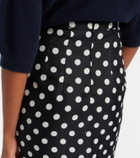 Khaite Winton polka-dot high-rise silk maxi skirt