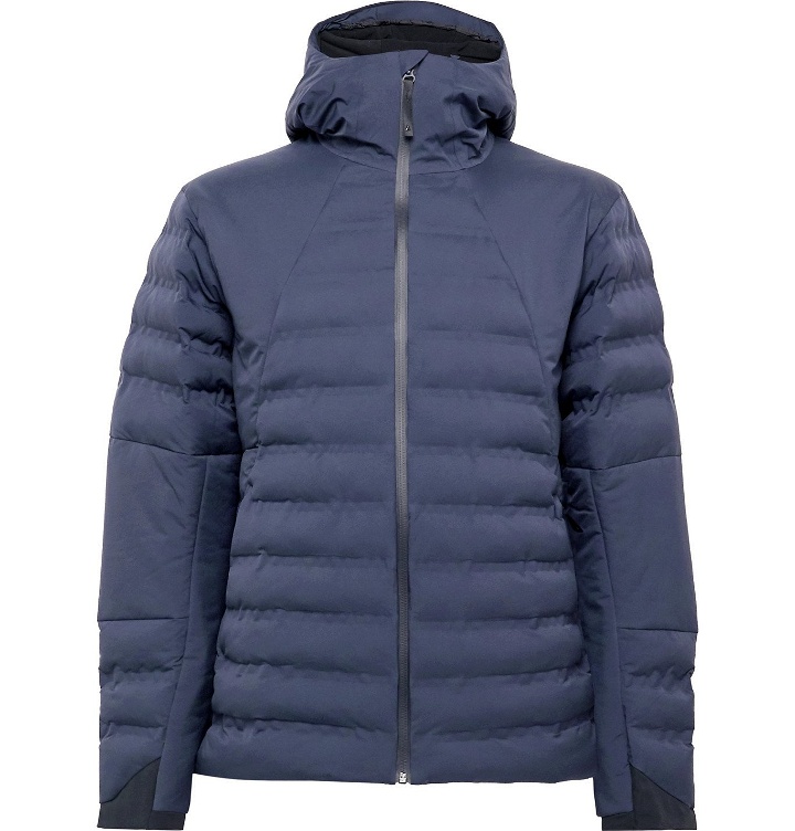 Photo: Aztech Mountain - Pyramid Padded Quilted Hooded Ski Jacket - Blue