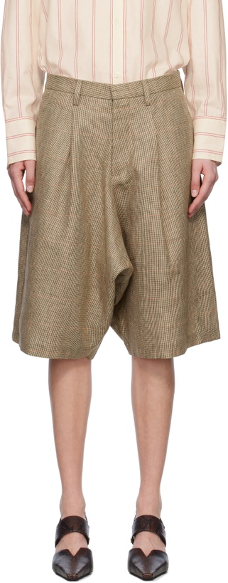 Photo: R13 Brown Jumbo Tailored Shorts
