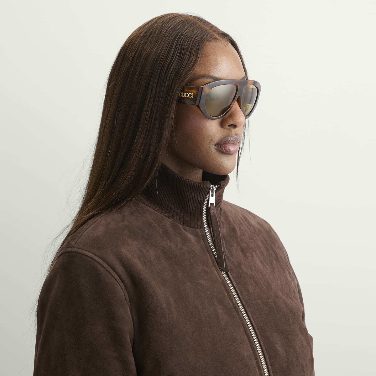 Gucci GG2128S Sunglasses in Havana/Green 