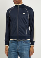 Wales Bonner Motion Logo-embroidered Jersey Track Jacket Navy