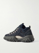 Oakley Factory - Edge Mesh, Canvas and Rubber-Trimmed Brushed-Suede Boots - Blue