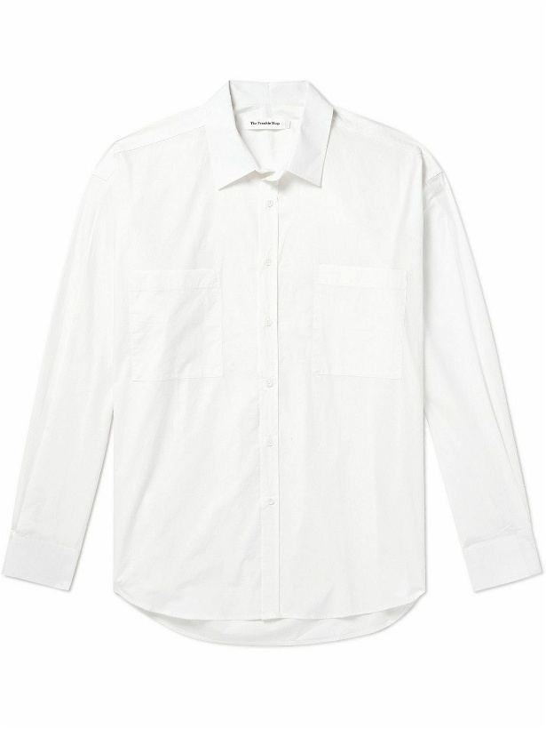 Photo: The Frankie Shop - Gus Oversized Cotton-Poplin Shirt - White