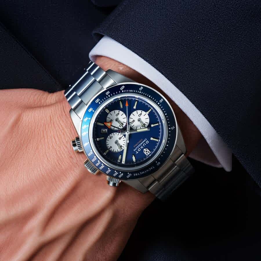 Duxot Vitesse Chronograph Quartz Blue Dial Mens Watch DX-2072-22
