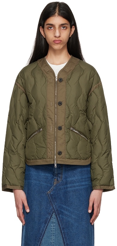 Photo: 3.1 Phillip Lim Khaki Quilted Puffer Jacket
