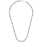 Giorgio Armani Brown and Silver Bead Necklace