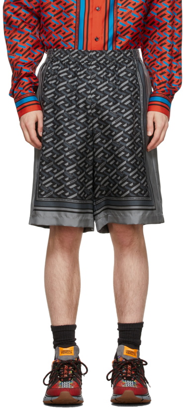 Photo: Versace Gray Monogram Shorts