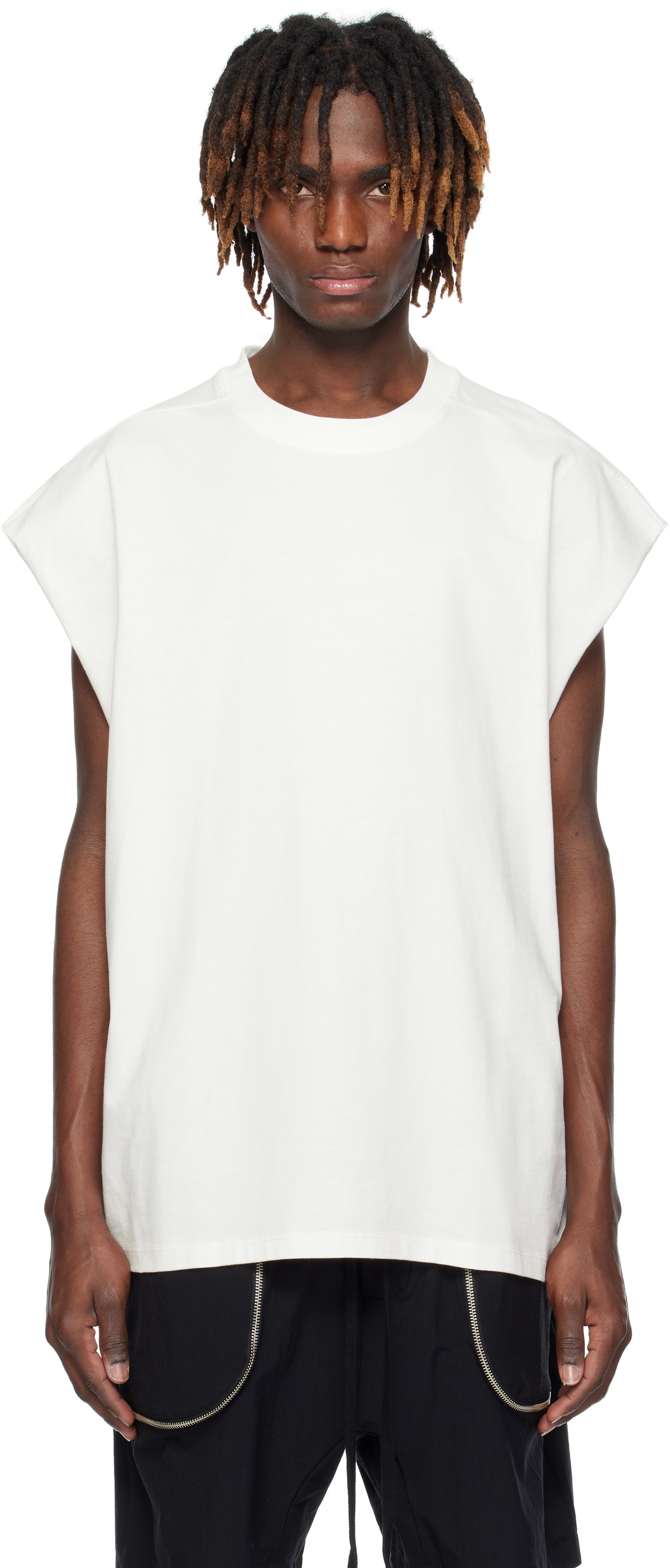 thom/krom White M TS 847 Tank Top