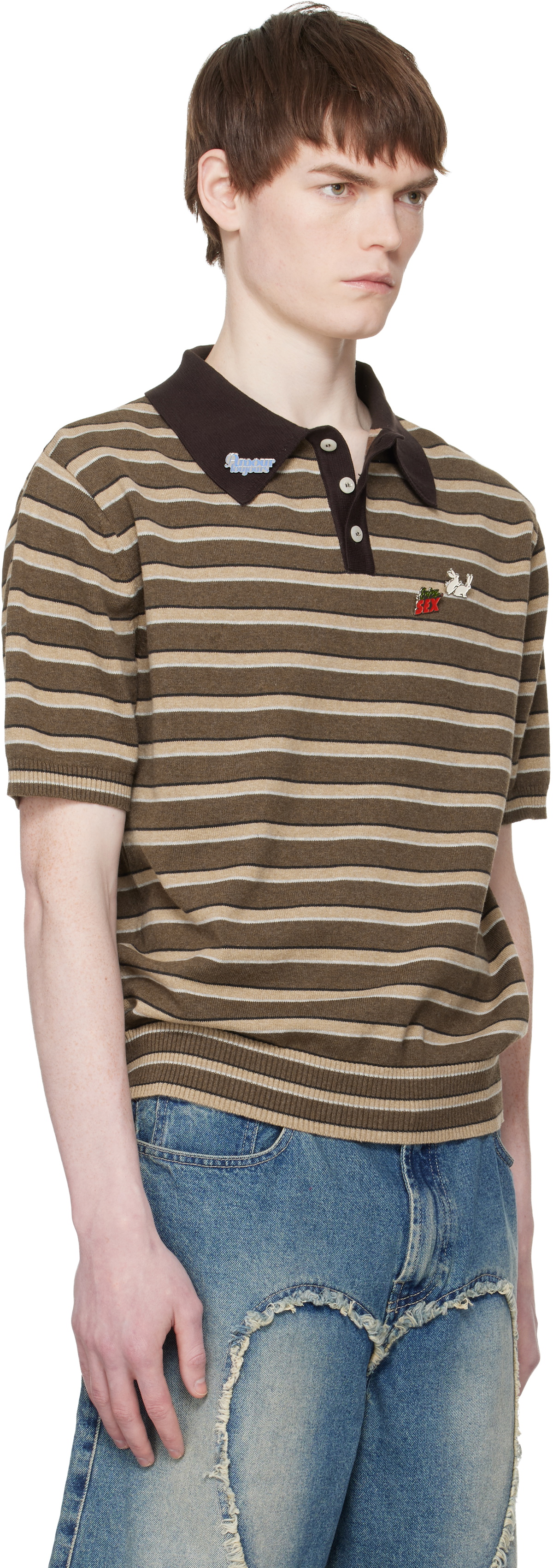 Carne Bollente Brown Pin-Up Patrol Polo