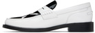 Stefan Cooke White Slashed Boat Shoes