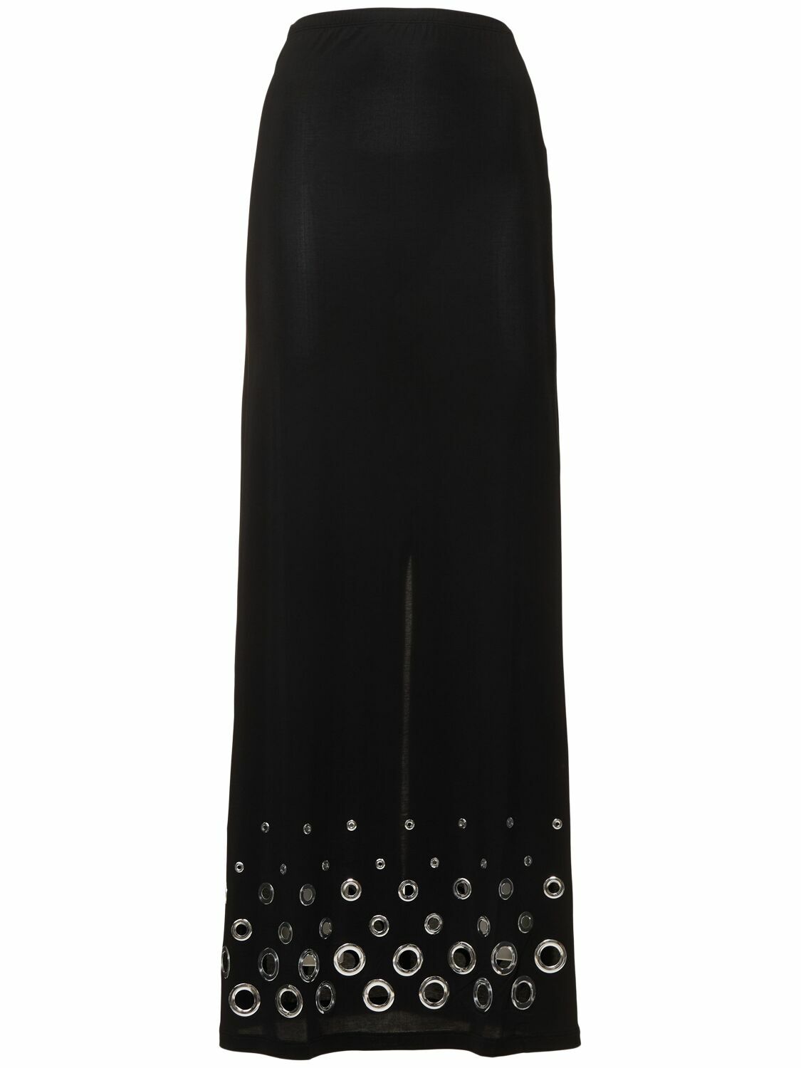 RABANNE Solid Jersey Second Skin Long Skirt