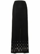 RABANNE Solid Jersey Second Skin Long Skirt